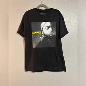 Mens black gray yellow graphic T shirt size medium